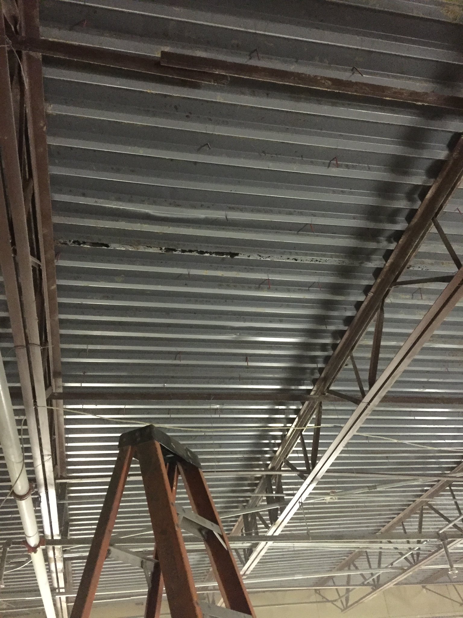 Blown-on Ceiling Insulation After Dry Ice Blasting