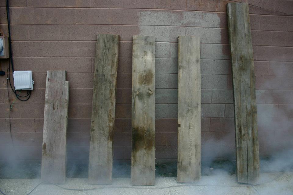 Wood Before Dry Ice Blasting